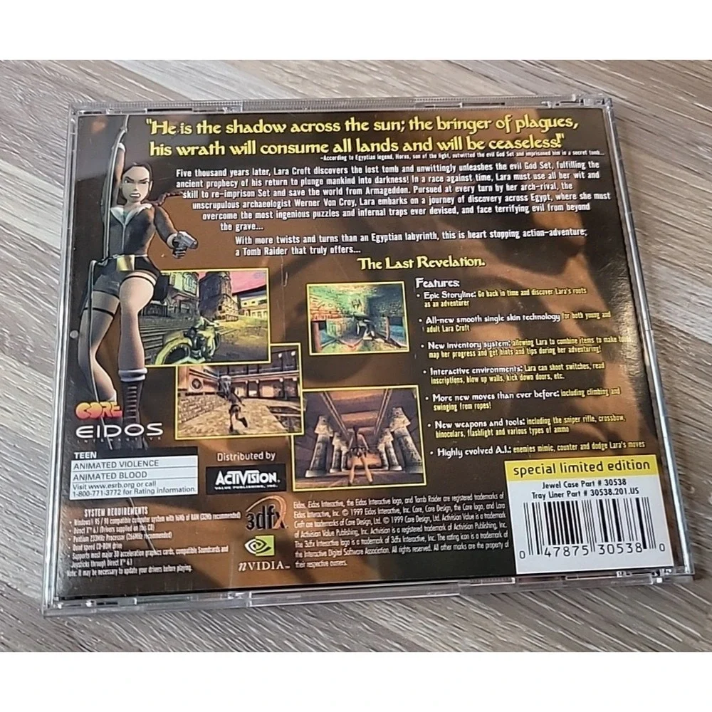 Tomb Raider The Last Revelation Special Limited Edition (PC Game,‎ 1999)